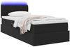 vidaXL LED-Speicherbett mit Matratze Schwarz 90 x 200 cm Samt 3371429 Bild 3