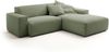 KAWOLA Sofa RANI Ecksofa Feincord olivgrün Recamiere rechts 71 x 189 x 228 cm Bild 2