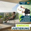tillvex Balkonmarkise 200 cm Beige Gelenkarm Markise Klemmmarkise Sonnenmarkise Balkon ohne Bohren Bild 5
