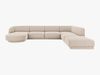 Micadoni Panorama-Ecksofa Miley 6-Sitzer Rechts Chenille Eden Beige Bild 2