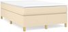 vidaXL Polsterbett, Stoff, Creme, 120x200 cm, Natur Bild 2