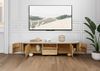 TV-Board Mango 200x40x50 natur lackiert / Marmor weiß FLORENZ #101 Bild 4