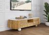TV-Board Mango 200x40x50 natur lackiert / Marmor weiß FLORENZ #101 Bild 3