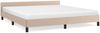 vidaXL Bettgestell mit Kopfteil, Kunstleder, Cappuccino-braun, 160x200 cm Bild 2