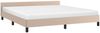 vidaXL Bettgestell mit Kopfteil, Kunstleder, Cappuccino-braun, 160x200 cm Bild 3