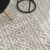 KADIMA DESIGN Teppich Struktur Wohnzimmer schmutzabweisend Teppich Kurzflor, Läufer, Höhe: 14 mm, Florhöhe: 10 mm, 100% Polypropylen, Läufer, 80x150 cm, Creme Bild 3