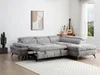 Vente-unique - SURDELI Sofa Stoff Grau - B 233 cm x H 79 cm x L 280 cm Bild 3