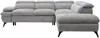 Vente-unique - SURDELI Sofa Stoff Grau - B 233 cm x H 79 cm x L 280 cm Bild 5