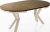 WFL GROUP Esstisch Clara Grau-Beige Loft rund ausziehbar mit Grau-Beige Metallbeinen (MADE IN EU, erhältlich in zwei Größen – 100/120 cm, ausziehbar auf 180/200 cm), platzsparender Industrial Tisch in Holzoptik für Wohnzimmer oder Küche Bild 3