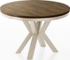 WFL GROUP Esstisch Clara Grau-Beige Loft rund ausziehbar mit Grau-Beige Metallbeinen (MADE IN EU, erhältlich in zwei Größen – 100/120 cm, ausziehbar auf 180/200 cm), platzsparender Industrial Tisch in Holzoptik für Wohnzimmer oder Küche Bild 5