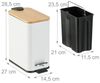 Relaxdays Bad Mülleimer 5 l mit Bambusdeckel Bild 5