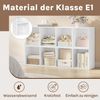Woltu Bücherregal, 1-tlg, Bücherregal aus MDF weiß 30x24x106 cm Bild 3
