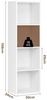 Woltu Bücherregal, 1-tlg, Bücherregal aus MDF weiß 30x24x106 cm Bild 2