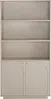 Vente-unique - VALONIRO Bookcase Holz, Platte Beige - B 35 cm x H 180 cm x L 90 cm Bild 2