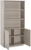 Vente-unique - VALONIRO Bookcase Holz, Platte Beige - B 35 cm x H 180 cm x L 90 cm Bild 4