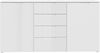 Sideboard >SIENNA< in weißglanz Dekorfolie - 164,8x84,9x34,4cm (BxHxT) Bild 3