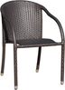 2x Garden Pleasure Stapelstuhl Garten Terrasse Stuhl Sessel Rattan Optik coffee Bild 2
