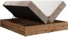 Polsterbett mit Bettkasten, Boxspringbett ohne Kopfteil WOOD ZERO, 7-Zonen Multipocket-Matratze und Topper, modernes Bett für Schlafzimmer - Hellbraun Cordstoff - 140 x 200 cm - H3 Bild 5