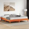 vidaXL Massivholzbett ohne Matratze Wachsbraun 200x200 Kiefernholz 842685 Bild 3