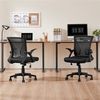 Yaheetech Bürostuhl aus Mesh-Gewebe Höhenverstellbarer Schreibtischstuhl, Ergonomischer Drehstuhl Arbeitsstuhl mit Hochklappbaren Armlehnen Bild 2