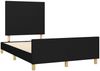 vidaXL Polsterbett mit hohem Kopfteil Stoff Schwarz 120x200 cm Bild 4