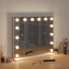 vidaXL LED Schminkspiegel Weiß 50 x 10 x 44 cm Glas und Stahl 42020526 Bild 3