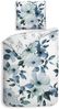 Heckett & Lane Satin Bettwäsche 155x220 Kristoffer blue blau weiß Blüten Blumen Bild 5