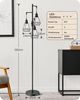 EDISHINE Stehlampe Wohnzimmer 166cm, 3-flammige Stehleuchte Dimmbar, LED wechselbar, Warmweiß, 3 Käfig Lampenschirm aus Metall Bild 3