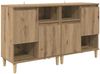 vidaXL Sideboards 2 pcs Artisan-Eiche 60 x 35 x 70 cm Holzwerkstoff 3415572 Bild 5