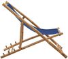 vidaXL Liegestuhl Bambus und Canvas Marineblau 313019 Bild 3