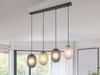 LED Pendelleuchte 4-flammig mit farbigen ovalen Glasschirmen B: 117cm Bild 5