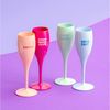 KOZIOL Sektglas CHEERS No. 1 COLOR UP Glas 100 ml mit Druck, 4 Motive, 4-tlg, Kunststoff, spülmaschinengeeignet Bild 2