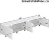 TV-Schrank Lowboard Bogenrelief 4 Türen Metallfüße Wohnzimmer Stauraum Bild 5
