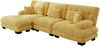 Modulares Ecksofa aus Chenille 313x145x81 cm mit Ottomane, gelb Bild 5