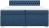 vidaXL Boxspringbett mit Matratze Blau 200x200 cm Stoff 3286008 Bild 4