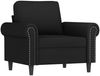 vidaXL 4-tlg. Sofagarnitur mit Kissen Schwarz Samt 3202205 Bild 3
