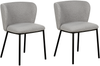 Esszimmerstuhl 2er Set MINA Bouclé Grau Bild 4