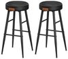 Vasagle ECHO Kollektion Barhocker, 2er Set, Barstuhl, Küchenstuhl, Kunstleder, 76,2 cm hoch, für Küche, Esszimmer, einfacher Aufbau, basisschwarz CBL090B01 Bild 2