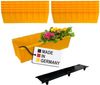 BURI 10 Euro-Paletten Blumenkästen-Einsätze inkl. Bewässerungsmatte | 37,3cm Gelb | Pflanzkasten für Europalette Palette | Balkonkasten | Blumentopf | aus stabilen Kunststoff | Made in Germany Bild 2