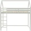 Vente-unique - TARZIA Bett Holz, Platte Weiß - B 96,5 cm x H 200,5 cm x L 197,5 cm Bild 4