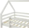 Vente-unique - TARZIA Bett Holz, Platte Weiß - B 96,5 cm x H 200,5 cm x L 197,5 cm Bild 5