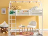 Vente-unique - TARZIA Bett Holz, Platte Weiß - B 96,5 cm x H 200,5 cm x L 197,5 cm Bild 1