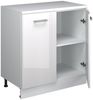 Küchenschrank für Dachschrägen R-Line Weiß Hochglanz 80 cm ohne Schräge mit 2 Türen Vicco Bild 3