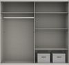 Schwebetürenschrank Kleiderschrank B225 cm extra H236 cm 3-türig Eiche Artisan Dekor, 1x Spiegeltür Bild 2
