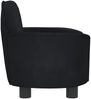 vidaXL Hundebett, Samt, Schwarz, 45 x 40 x 66 cm Bild 4