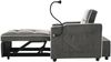 Sofa, Sitzfläche 83x167x76 cm – multifunktionales 3‑in‑1 Schlafsofa mit Samtbezug und Getränke-/Handyhalter, dunkelgrau Bild 5