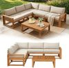 STEELSØN 'Mizaru' Premium Gartenlounge, Gartenmöbel Set mit Tisch, Akazienholz, wetterfest und UV-beständig, Outdoor Ecksofa mit 4 Sitzen Bild 1