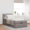 vidaXL Ottomane Bett mit Matratze & LEDs Taupe 90x200 cm Stoff 3312198 Bild 4