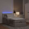 vidaXL Ottomane Bett mit Matratze & LEDs Taupe 90x200 cm Stoff 3312198 Bild 3
