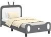 vidaXL Kinderbettgestell mit Kopfteil Hellgrau 80 x 200 cm PU 42011092 Bild 2